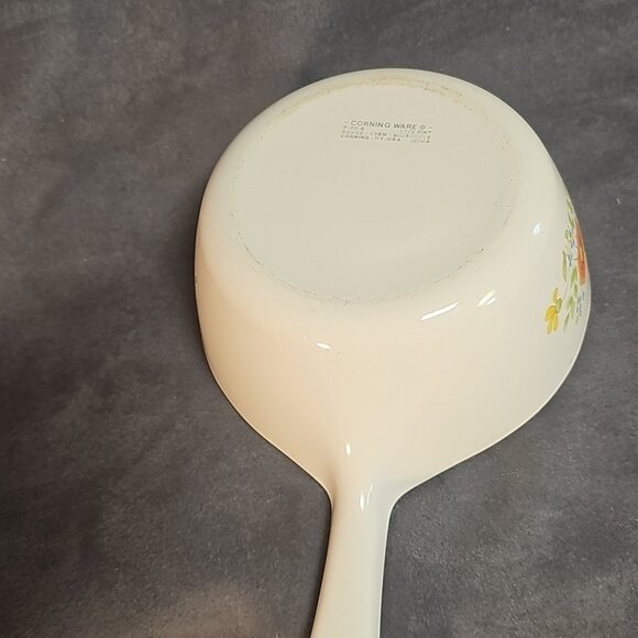 Vtg CORNINGWARE Wildflower P-82-B 1.5P SAUCE PAN & P-81-B 1P Sauce-skillet/1-Lid - Picture 4 of 12